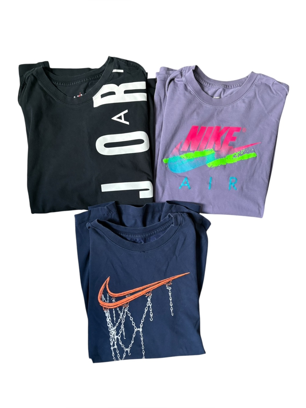 Nike & Jordan 3-Piece Graphic T-Shirt Bundle Medium Men’s Athletic Streetwear
